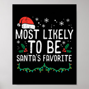 Jul Santas Favorite Julafton Family Match Kids M Poster