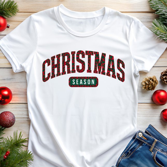 Jul Säsong Varsity Stil Högtid T Shirt (Skapare uppladdad)