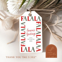 Jul säsongens Falalala typografi presentkort
