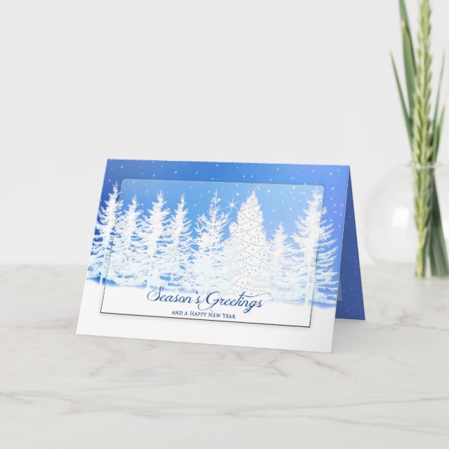 Jul - Säsongens hälsningar, vintertid, affärer Helgkort (Framsida)