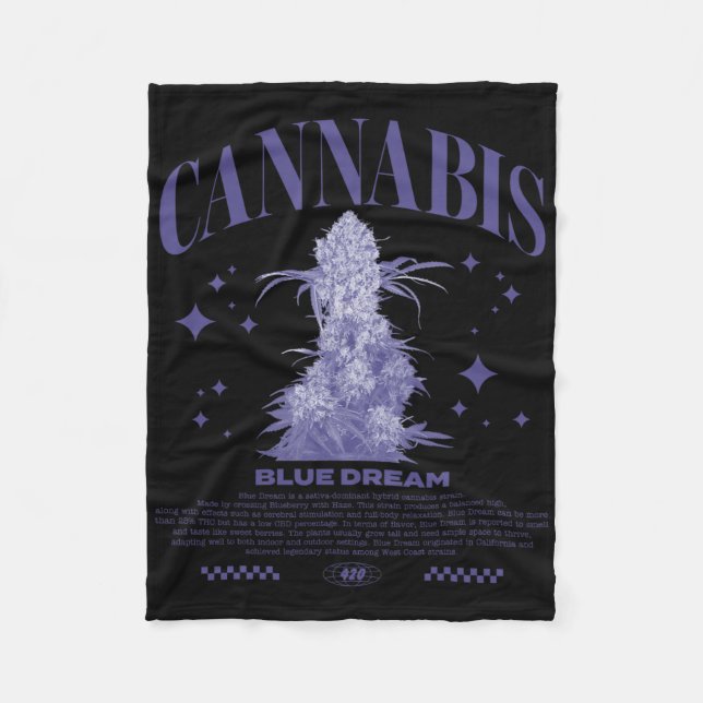 Jul Sativa Hybrid Stam Blue Dream  Fleecefilt (Framsidan)