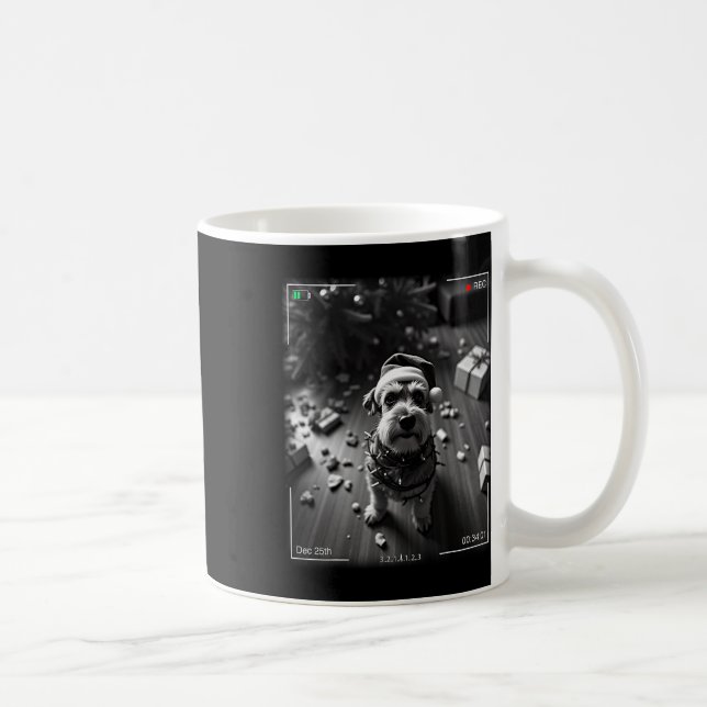 Jul-Schnauzer fångad på kamera  Kaffemugg (Höger)