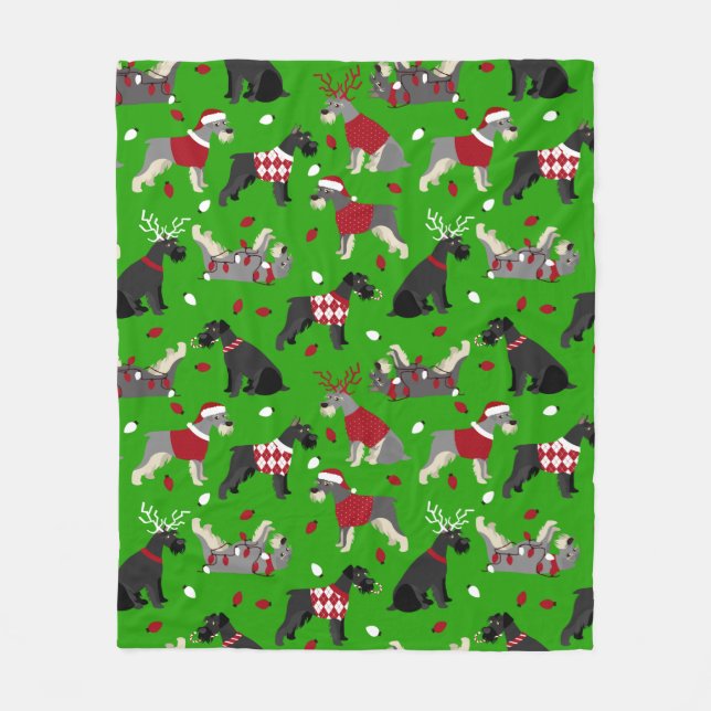 Jul Schnauzer Fleece Blanket (Framsidan)