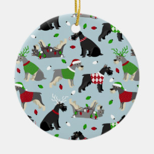 Jul Schnauzer Julgransprydnad Keramik