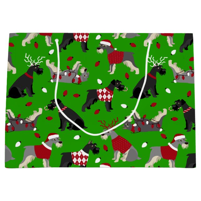 Jul Schnauzer Large Gift Bag (Framsidan)