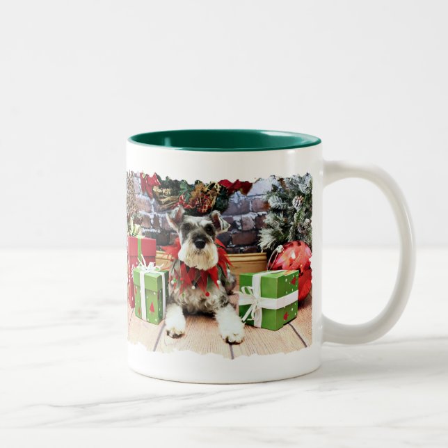 Jul - Schnauzer - Petunia Två-Tonad Mugg (Höger)