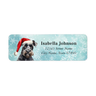 Jul Schnauzer-returadressetikett Returadress Etikett