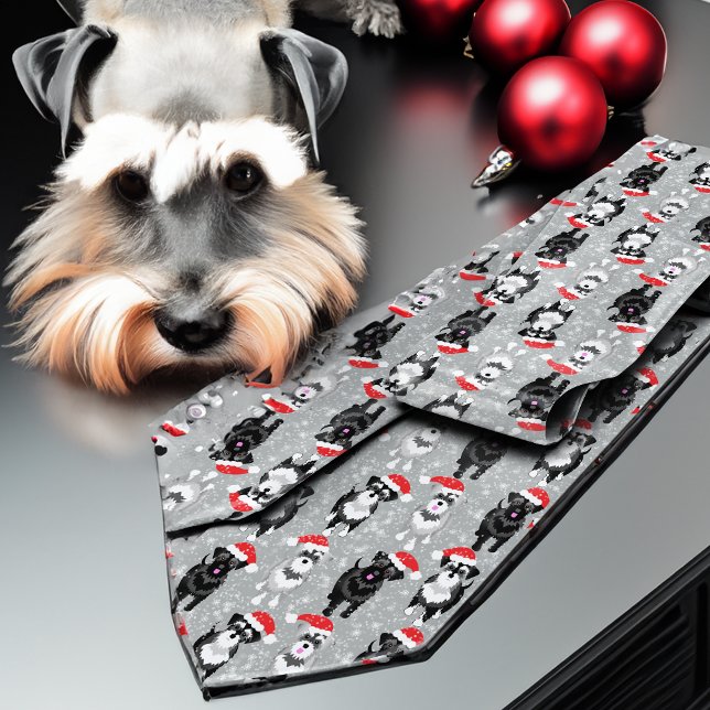 Jul Schnauzers i Santa Hats Slips (Skapare uppladdad)