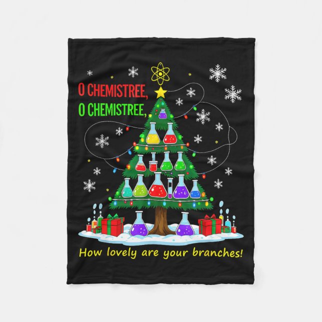 Jul Science Lärare 67 Meme Santa Oh Kemist Fleecefilt (Framsidan)