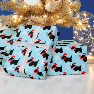 Jul Scottie Hund Mönster Presentpapper
