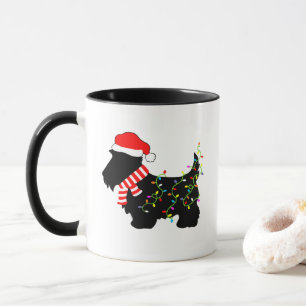 Jul Scottie Hund With Ljus Mugg
