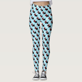 Jul Scottie Hundar Mönster Leggings