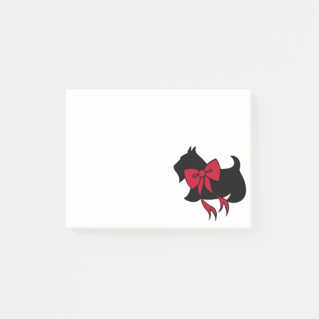 Jul Scottish Terrier Post IT Notes Gift Post-it Block (Framsida)