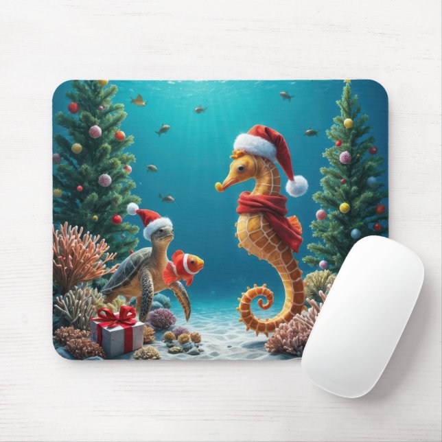 Jul Seahorse Underwater Musmatta (Med mus)