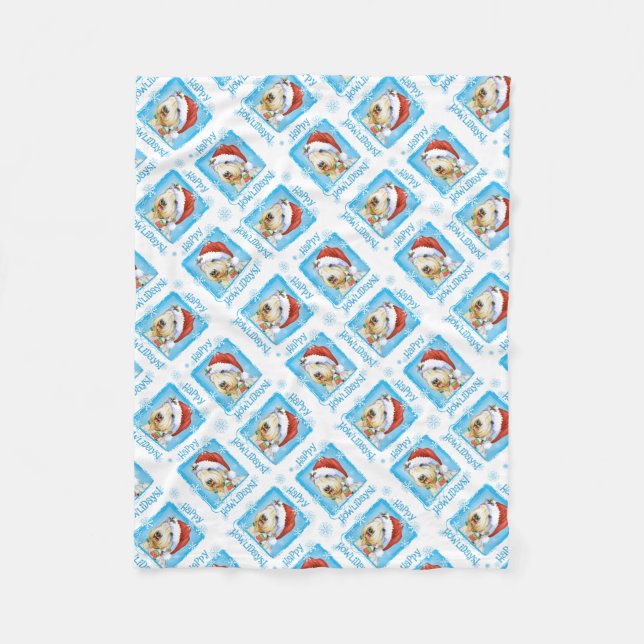 jul Sealyham Terrier Fleece Blanket (Framsidan)