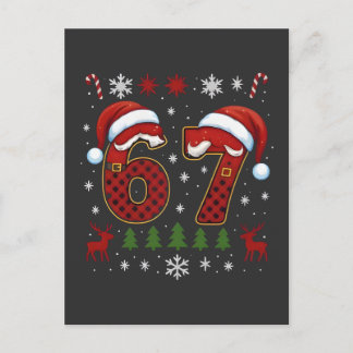 Jul Sex Sju 67 Tomte Xmas Gen Alpha Helg Vykort