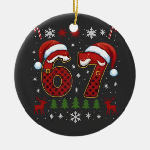 Jul Sex Sju 67 Tomte Xmas Gen Alpha Julgransprydnad Keramik