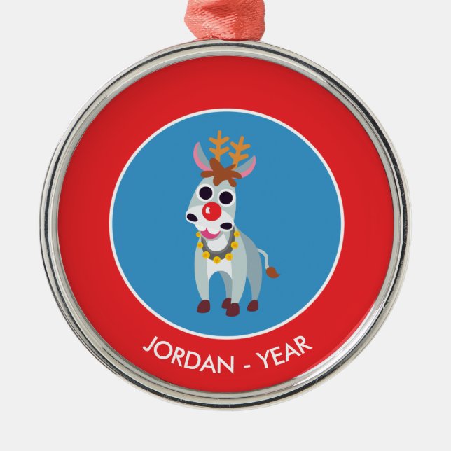 Jul Shane Donkey Julgransprydnad Metall (Framsidan)