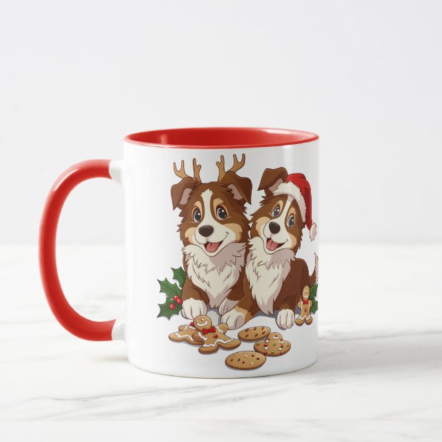 Jul Shetland Sheephund Mugg (Vänster)