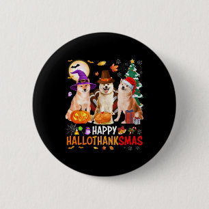 Jul Shi Inu Tomte Halloween Glad Hallothank Knapp