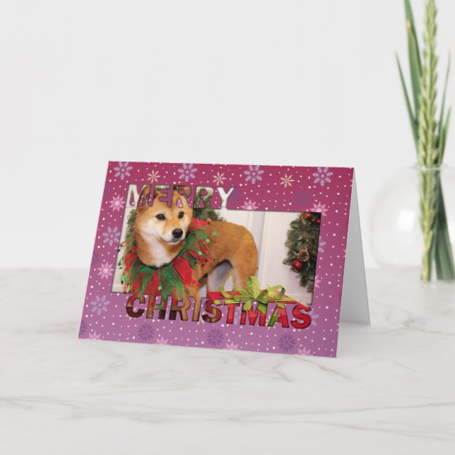 Jul - Shiba Inu Photocard Helgkort (Framsida)