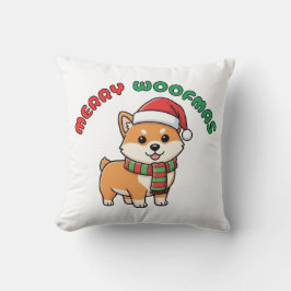 Jul Shiba Inu Pillow: Merry Woofmas Kudde