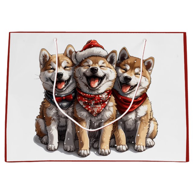 jul Shiba Inu Santa Hundar (Framsidan)