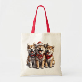 jul Shiba Inu Santa Hundar Tygkasse