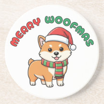 Jul Shiba Inu Underlägg: Merry Woofmas