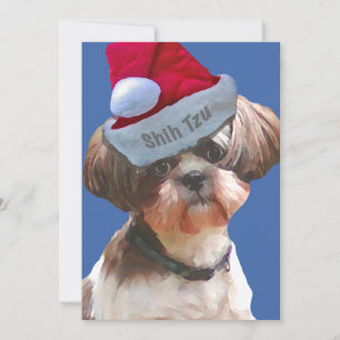 Jul Shih Tzu 10 pk-kort Julkort