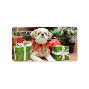 Jul - Shih Tzu - borggård Adressetikett