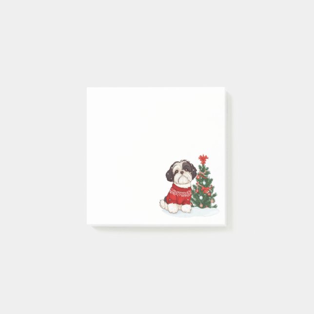 Jul Shih Tzu Hund Post-it Block (Framsida)