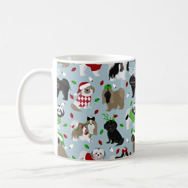 Jul Shih Tzu Hundar Coffee Mugg (Vänster)
