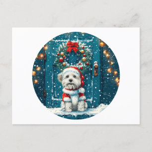 Jul Shih Tzu Hundar Helg Vykort