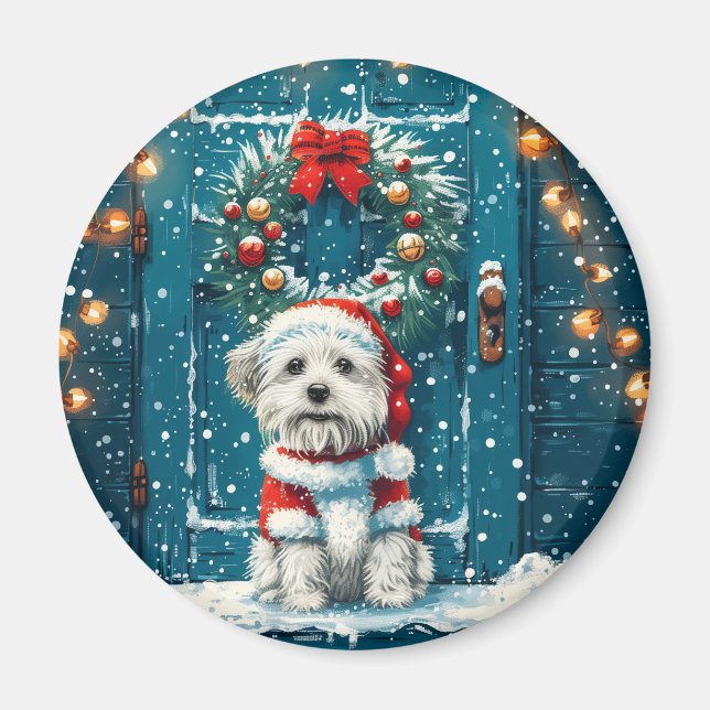 Jul Shih Tzu Hundar Magnet (Framsidan)