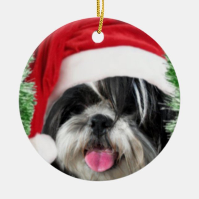Jul Shih Tzu Julgransprydnad Keramik (Framsidan)