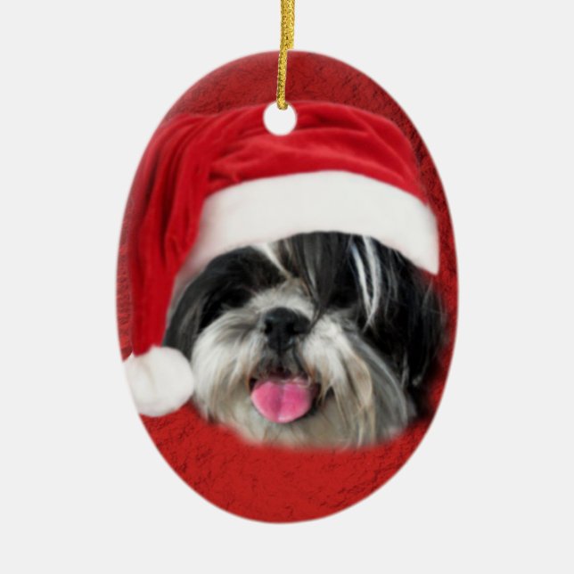 Jul Shih Tzu Julgransprydnad Keramik (Framsidan)