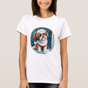 Jul-Shih Tzu-Jultomte Hund T Shirt