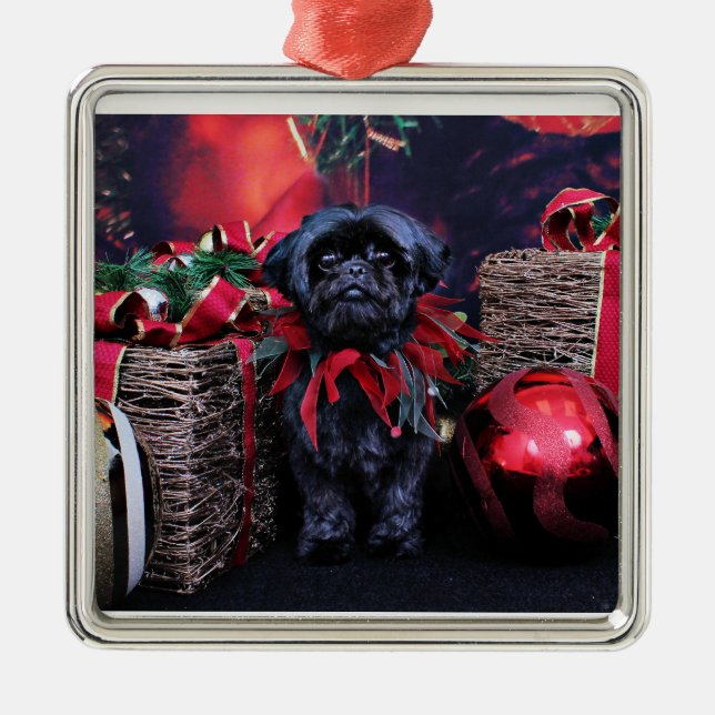 Jul - Shih Tzu - Lily Julgransprydnad Metall (Framsidan)