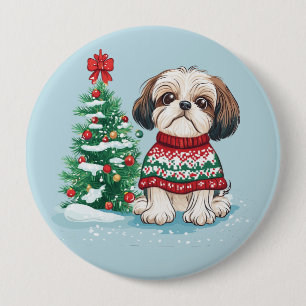 Jul Shih Tzu Tomte Hund Knapp
