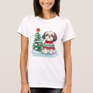 Jul Shih Tzu Tomte Hund T Shirt