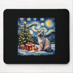 Jul Siamese Cat Art Van Gogh the Starry Nigh Musmatta