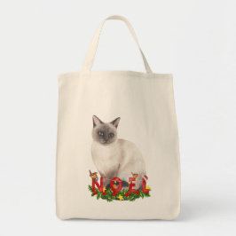 jul Siamese Cat Watercolor Tygkasse