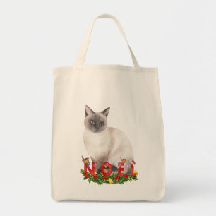 jul Siamese Cat Watercolor Tygkasse