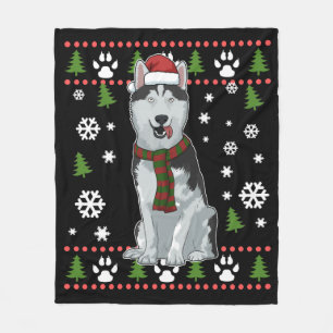 Jul Siberian husky Gift Women Hund Husky Fleecefilt