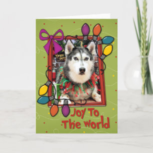 Jul - siberian husky - Nika Helgkort