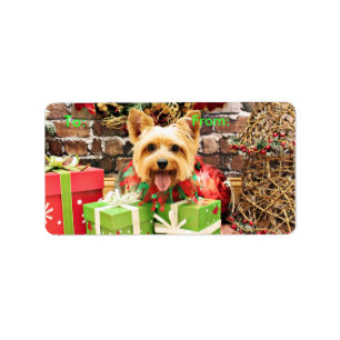 Jul - silkeslen Terrier - Haley Adressetikett