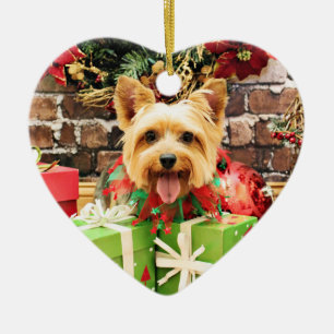 Jul - silkeslen Terrier - Haley Julgransprydnad Keramik