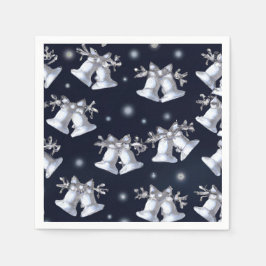 Jul Silver Klockor Pappersservett