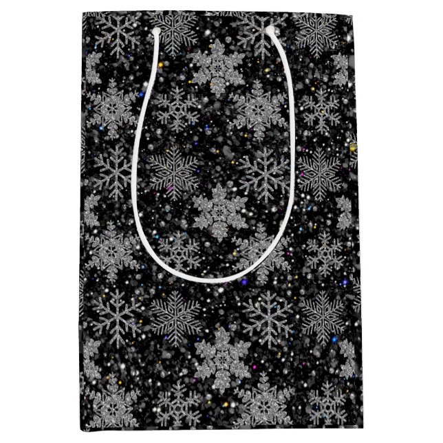 Jul silverglans snöflingor (Framsidan)